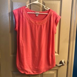 Peach/Pink colored light top
